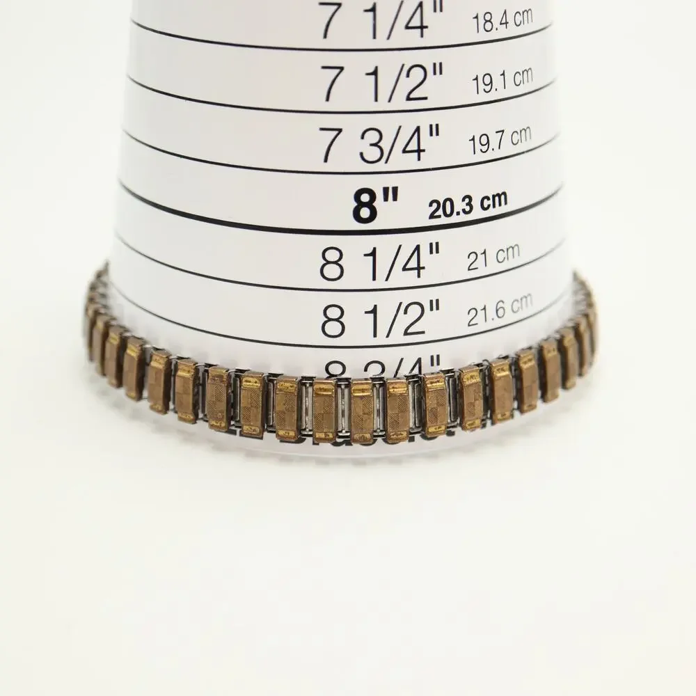 Vintage Citizen Black Gold Tone 17mm Petite Watch Metal Stretch Band New Battery
